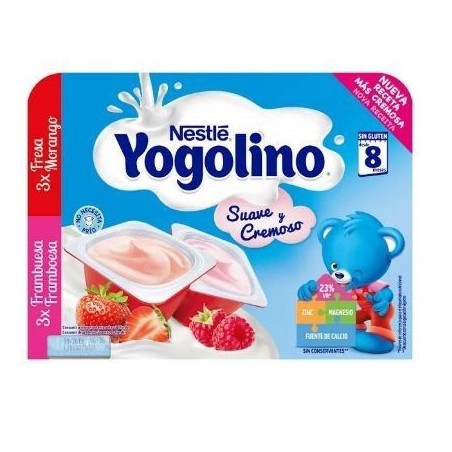 Nestlé Yogolino Suave y Cremoso Fresa y Frambuesa 6x60g