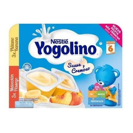 Nestlé Yogolino Suave y Cremoso Plátano y Melocotón 6x60g