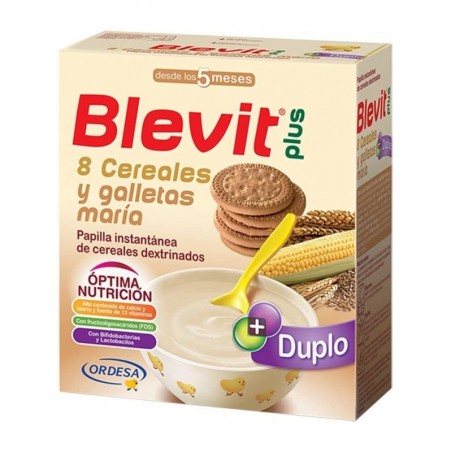 Blevit Plus Duplo 8 Cereales y Galletas María 600g