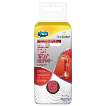 Scholl In-Balance Plantillas Alivio Rodilla y Talón Talla L 1 par