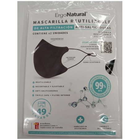 ErgoNatural Mascarilla Reutilizable 2uds