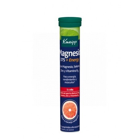 Kneipp Magnesio 375 Energy Sabor Naranja Sanguina 15 Comprimidos Efervescentes