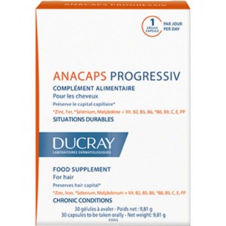 Ducray Anacaps Progressiv Situaciones Crónicas Hombes y Mujeres 3x30cápsulas