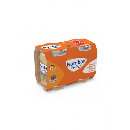 Nutribén Potito Plátano, Naranja y Galleta 2 x 190gr