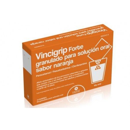 Vincigrip Forte Granulado para Solución Oral Sabor Naranja, 10 Sobres