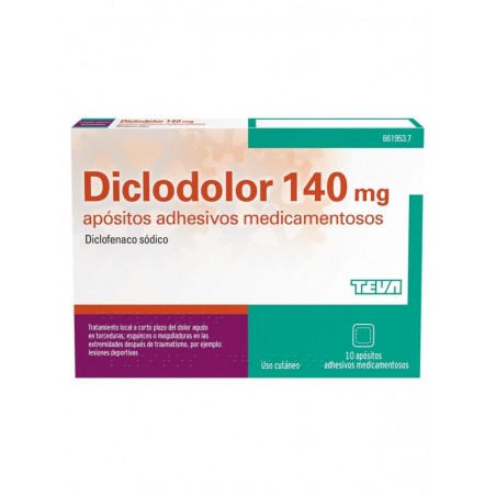 DICLODOLOR 140 MG APOSITOS ADHESIVOS MEDICAMENTOSOS 10 apósitos