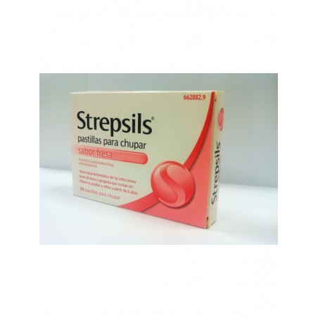 Strepsils Pastillas para Chupar Sabor Fresa, 24 Pastillas