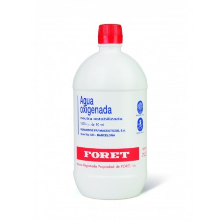 Agua Oxigenada Neutra Estabilizada Foret, 1 Frasco de 1.000 Ml