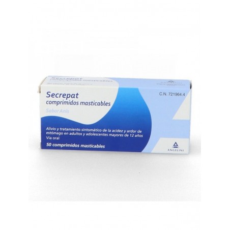 SECREPAT COMPRIMIDOS MASTICABLES SABOR ANIS 50 comprimidos