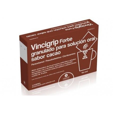 Vincigrip Forte Granulado para Solución Oral Sabor Cacao, 10 Sobres