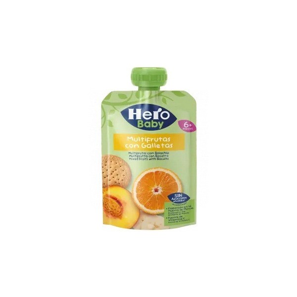 Hero Baby Bolsita Multifrutas con Galleta 100gr