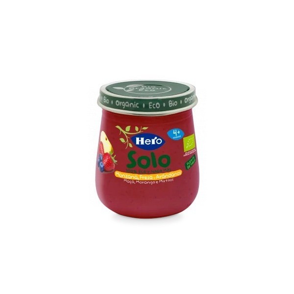 Hero Baby Solo Tarrito Manzana, Fresa y Arándanos 120gr