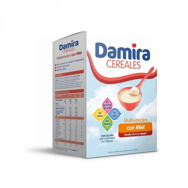 Damira Multicereales con Miel Con Gluten 600gr