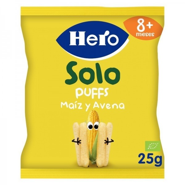 Hero Solo Puffs Sabor Avena Y Maíz 25g