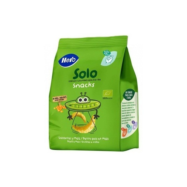 Hero Solo Snacks Guisantes Y Maíz 40g