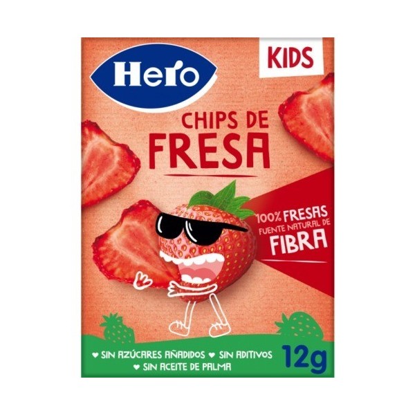 Hero Kids Chips De Fresa 12g