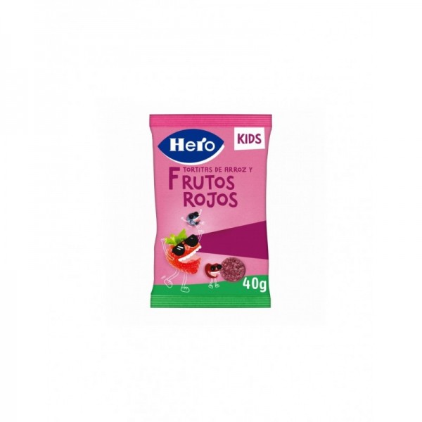 Hero Kids Tortitas Arroz y Frutos Rojos 40g