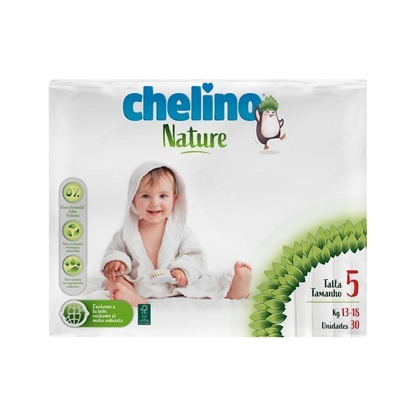 Chelino Nature Pañales Talla-5 30uds
