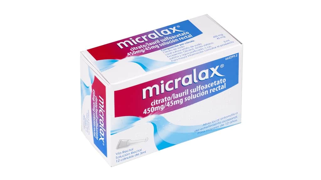 Micralax Citrato/Lauril Sulfoacetato 450 mg/ml + 45 mg/ml Solución Rectal 4 Enemas 5ml